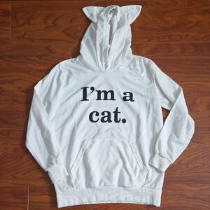 White Cat Hoodie with Ears